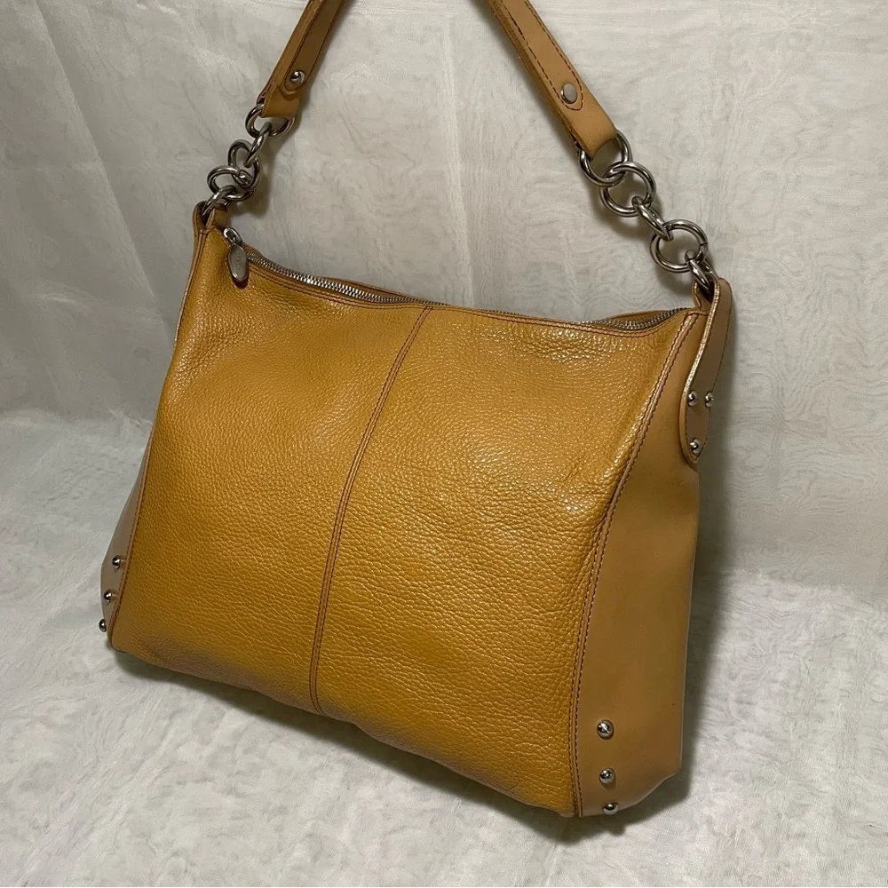 Vintage Furla Studded Leather Hobo Shoulder Bag ✨RARE✨